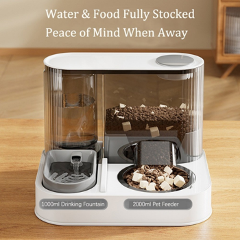 2-in-1 Pet Feeder and Water Dispenser